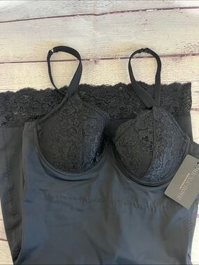 Black Lace Bustier Shaping Slip - Women's Intimates